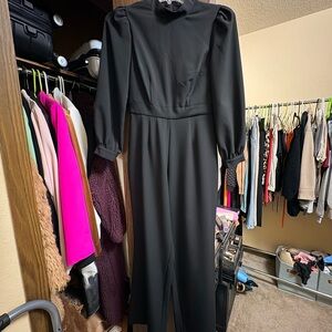 Express Elegant Black Long Sleeve Dress